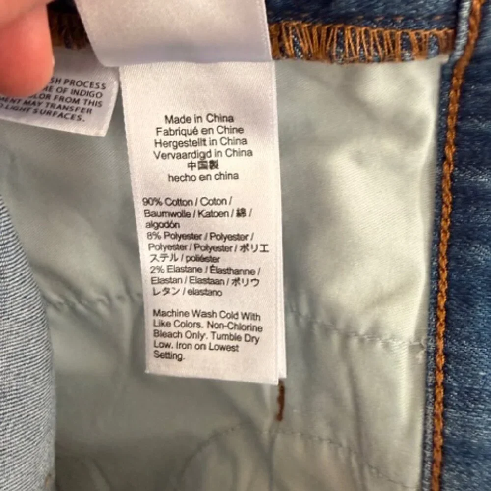 GAP Vintage Slim Straight Jeans – Size 32 Tall – Classic Blue Denim - Picture 7 of 8